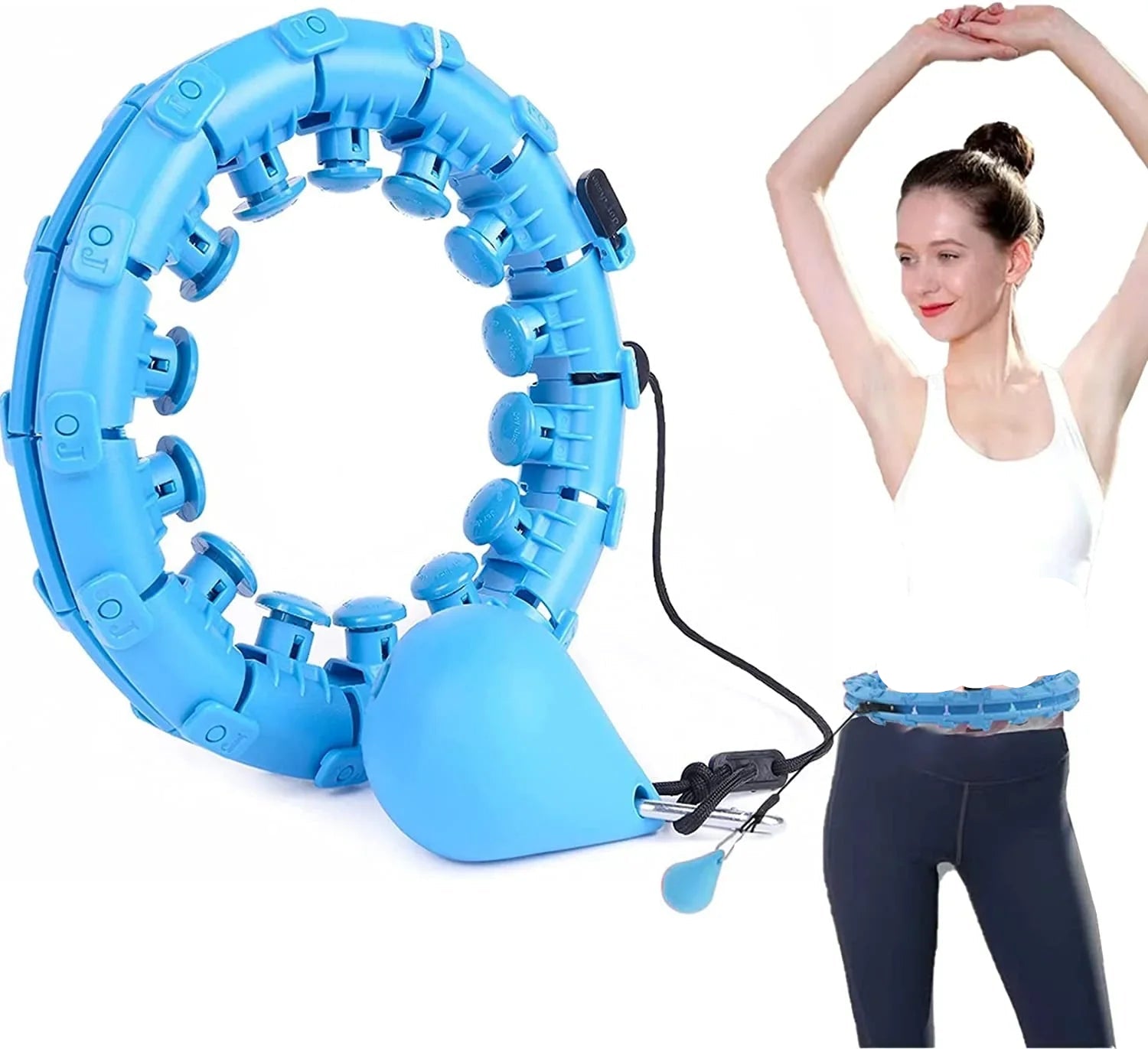 Weighted Hula Hoop – Adjustable Fit Hoop for Weight Loss