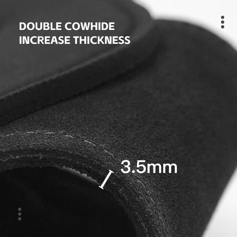 Cowhide Gym Grips Gloves Weightlifting Fitness Pull up Crossfit Workout Equipment Anti-Slip Wear-Resistance Palm Protection