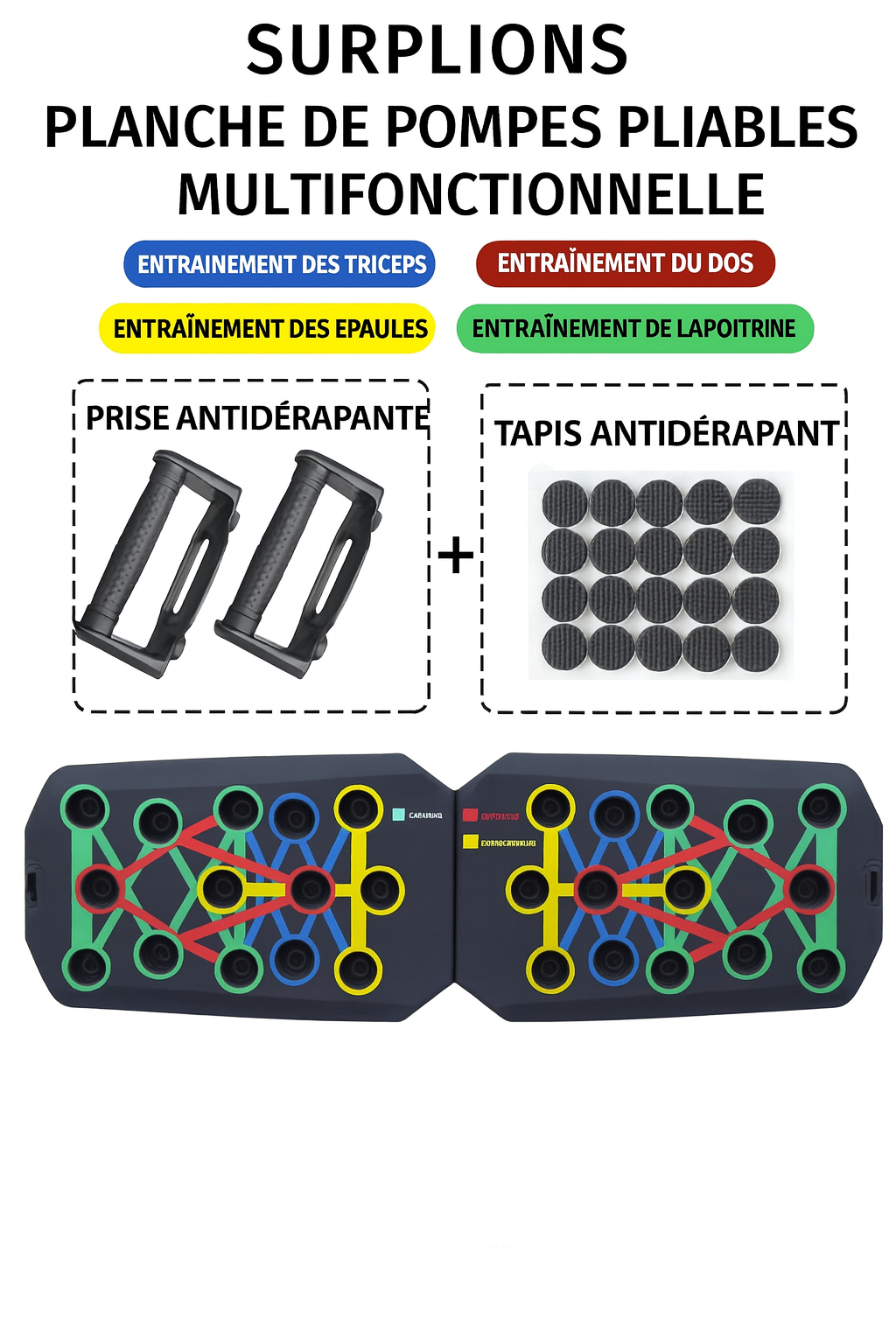 Planche de Pompes Pliable Multifonction