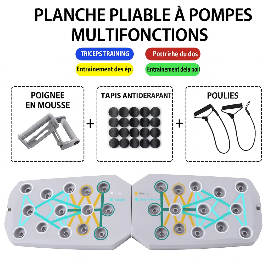 Planche de Pompes Pliable Multifonction