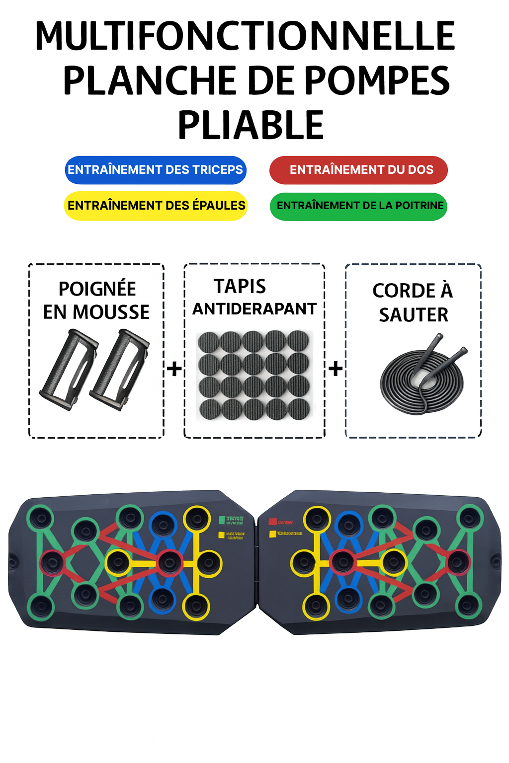Planche de Pompes Pliable Multifonction