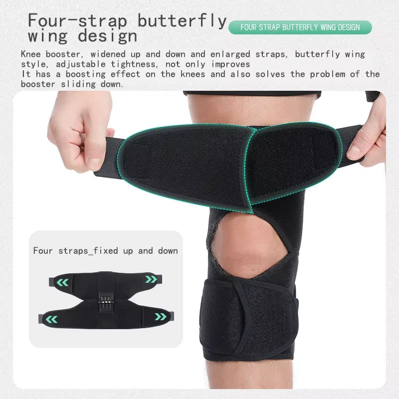 Knee Booster Adjustable Joint Support Patella Protector Outdoor Gym Sports Anti-Collision Knee Pads 1P Health Care Leg Stretcher