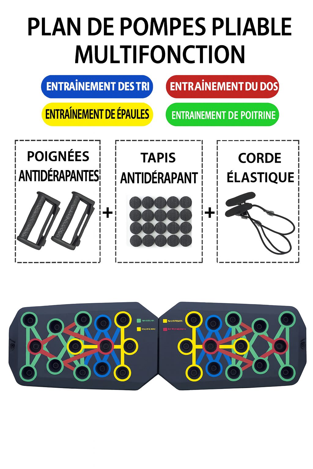 Planche de Pompes Pliable Multifonction