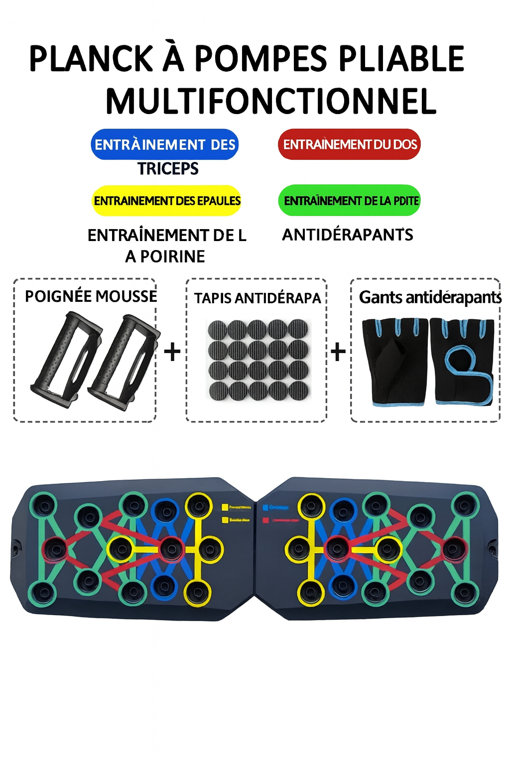Planche de Pompes Pliable Multifonction