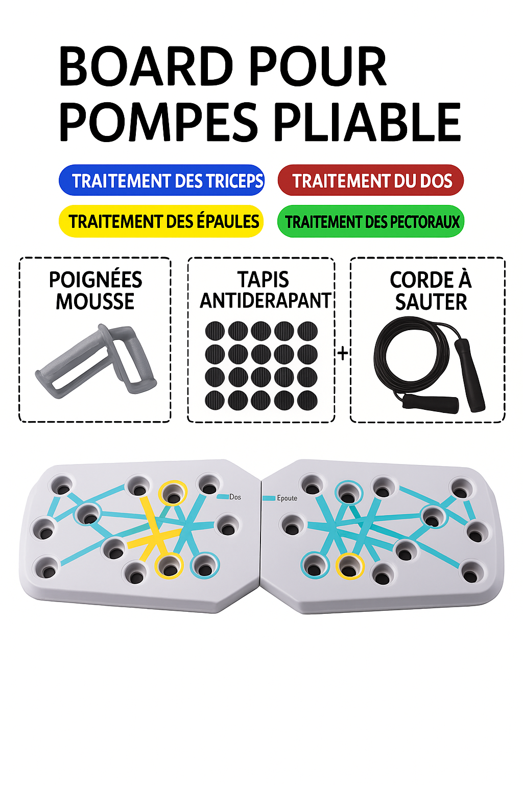 Planche de Pompes Pliable Multifonction