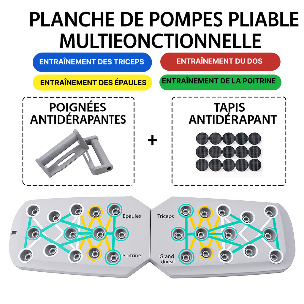 Planche de Pompes Pliable Multifonction