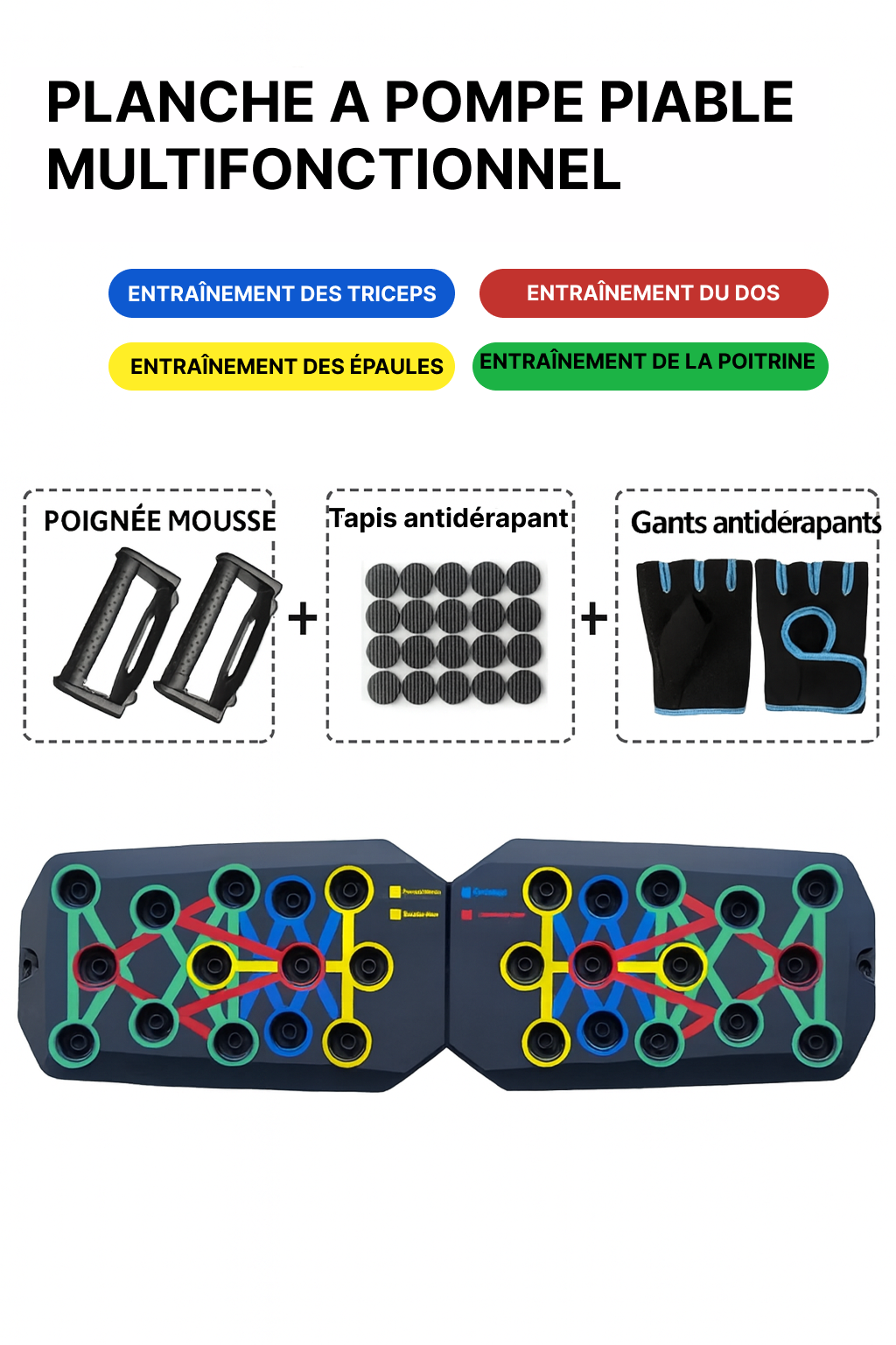 Planche de Pompes Pliable Multifonction